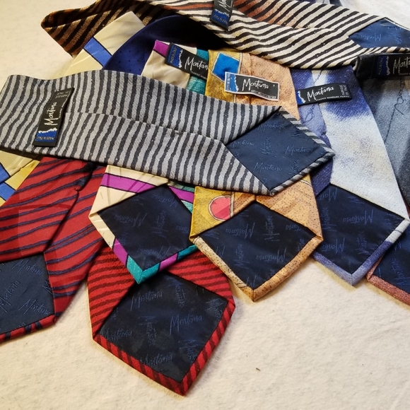 9 Claude Montana Vintage designer Fun Ties - Picture 3 of 4